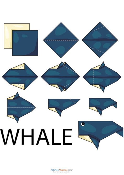 Easy Origami – Whale 2 - KidsPressMagazine.com