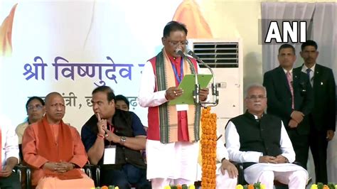 BJP's tribal face Vishnu Deo Sai takes oath as Chhattisgarh chief ...