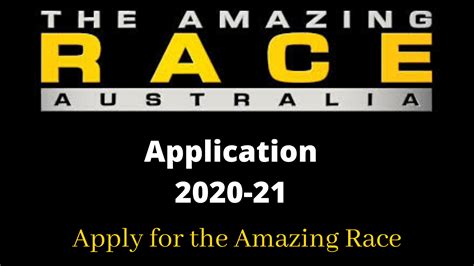 The Amazing Race Australia Application 2020-21: Apply Audition