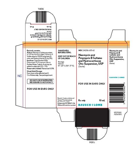 Neomycin, Polymyxin, Hydrocortisone Ear Drops - FDA prescribing information, side effects and uses