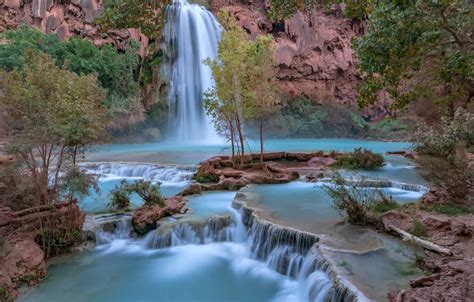 Wallpaper waterfall, AZ, The Grand Canyon, Arizona, Grand Canyon ...