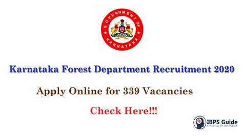 Karnataka Forest Department Recruitment 2020 | Date Extended - 15.6.2020