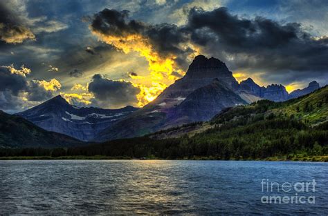 Sunset Over Glacier National Park Photograph by Dennis Hammer