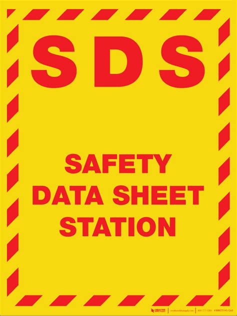 Sds Safety Data Sheet Station Wall Sign | Creative Safety Supply