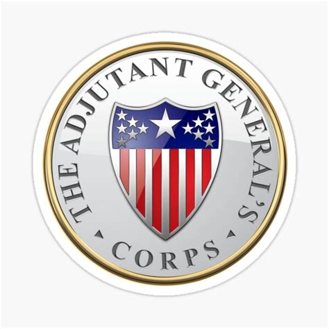 "Adjutant General's Corps - AG Corps Branch Insignia over U. S. Flag ...