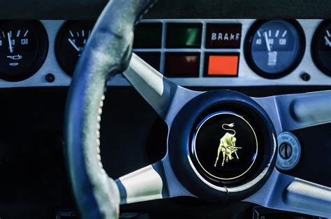 1982 Lamborghini Countach 5000S Steering Wheel Emblem -1549c Photograph by Jill Reger - Fine Art ...