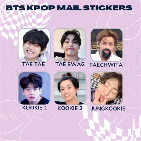 BTS Kpop Mail Stickers (10pcs) 2x2 Size | Shopee Philippines