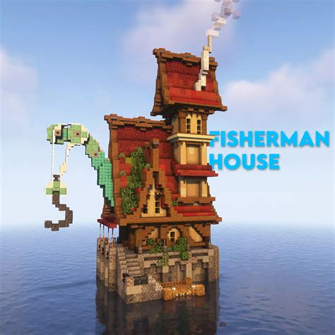 De quoi vous inspirer pour faire une petite maison de pêcheur dans Minecraft Source ️ Minecraft ...