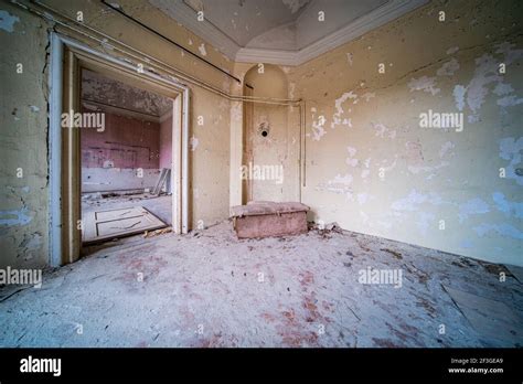 interior of an old abandoned castle Stock Photo - Alamy