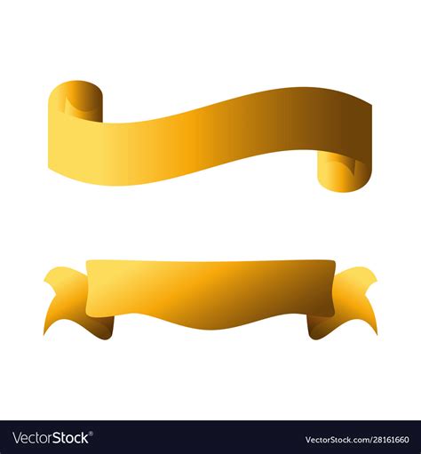 Isolated gold ribbon design Royalty Free Vector Image