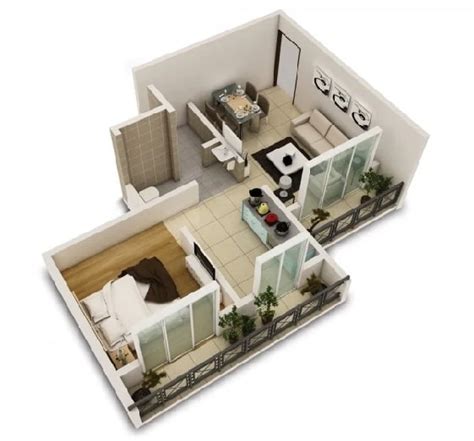 8 Contoh Denah Apartemen Minimalis Berbagai Tipe 1-4 Kamar - Ocasa.Co.Id