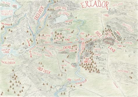 Adaptation of Eriador region : r/mapmaking