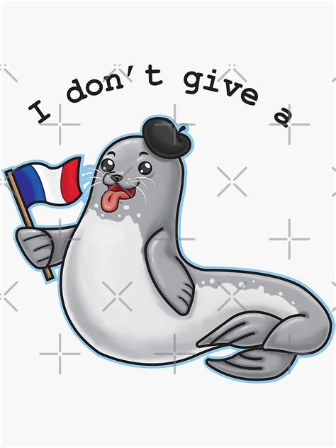 "French Seal" Sticker for Sale by JollyHedgehog | Redbubble