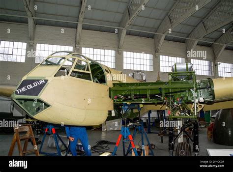 Bristol Blenheim under rebuild, restoration. G-BPIV based upon a restored Bolingbroke airframe ...