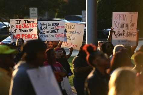 Hundreds gather for protest following officer-involved shooting that ...