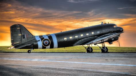 HD wallpaper: Photo of Black and White Airplane during Golden Hour ...