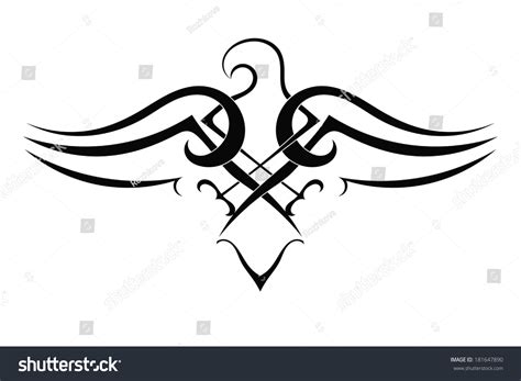 Tattoo Eagle On White Background Stock Illustration 181647890 ...