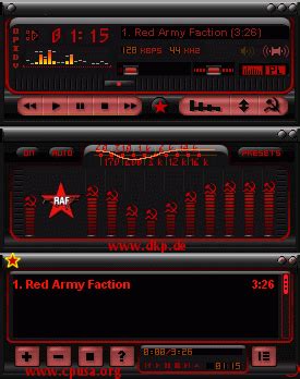 Red Army Faction Winamp Skins