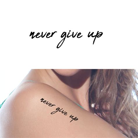 Never Give Up Tattoo Font