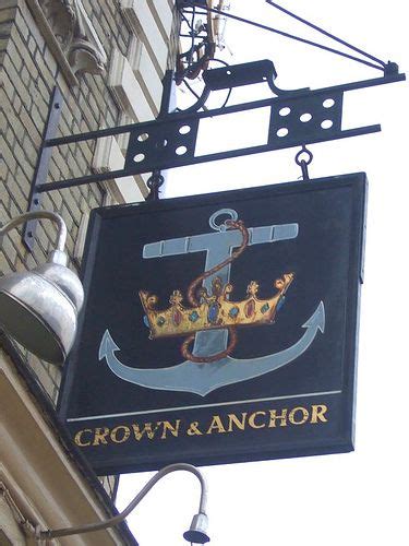 The Crown & Anchor - Pub Sign | Carteles colgados, Decoración de unas ...