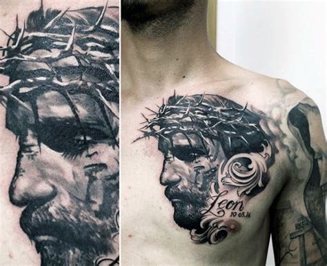 40 Jesus Chest Tattoo Designs For Men - Chris Ink Ideas