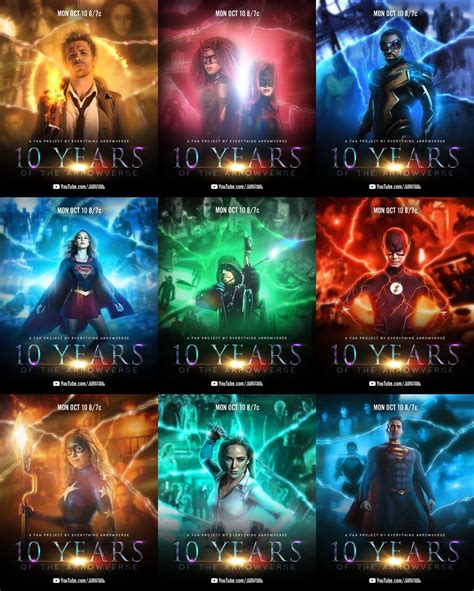 Poster Celebrating the Arrowverse 10th Anniversary! : r/Arrowverse