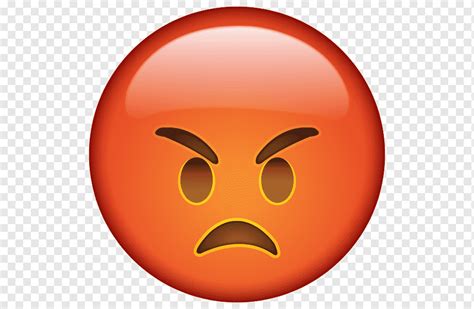 Angry emoji, Emoticon Emoji Smiley Anger, angry, face, orange, computer Wallpaper png | PNGWing