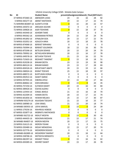 Infolink University College SCMS - Wolaita Sodo Campus | PDF