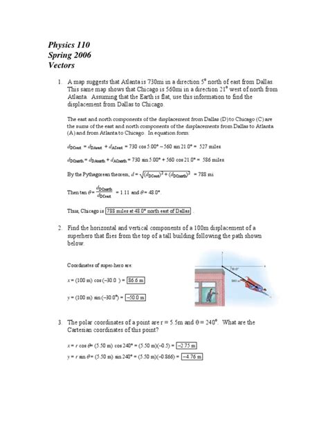 Vector Problems Solutions | PDF | Coordinate System | Euclidean Vector