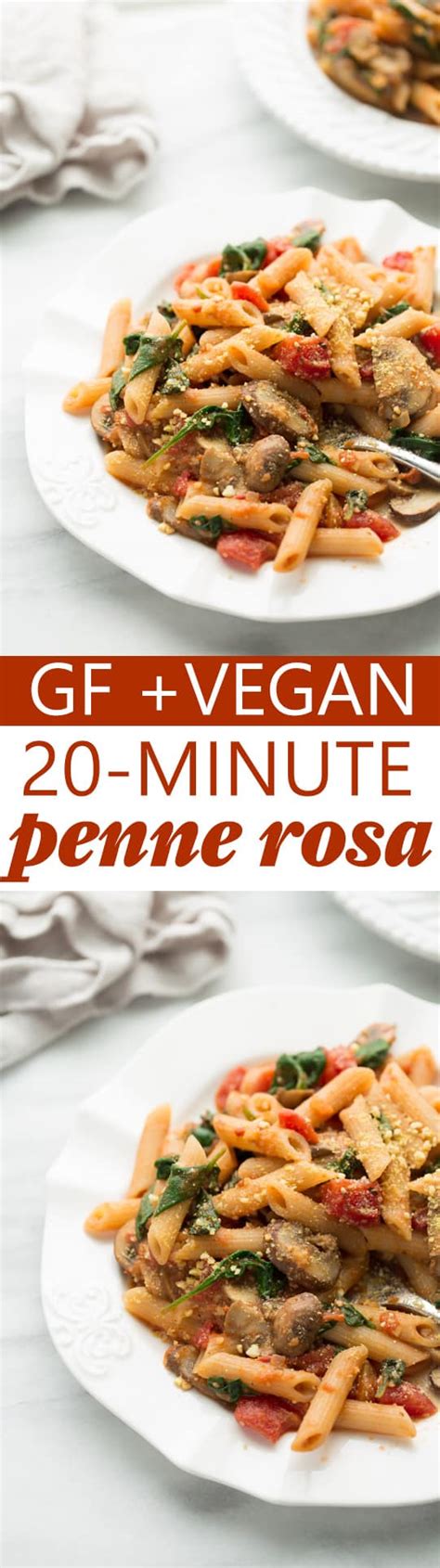 20-Minute Vegan Penne Rosa {Gluten-Free} - Meaningful Eats