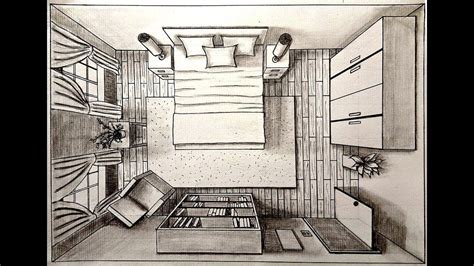 Interior Design Bedroom Sketches One Point Perspective | Online Information