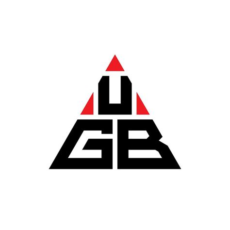 diseño de logotipo de letra triangular ugb con forma de triángulo ...