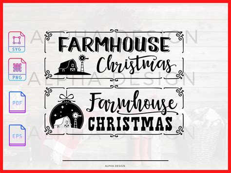 Farmhouse Christmas Farmhouse Svg, Farmhouse Font Farmhouse Svg ...