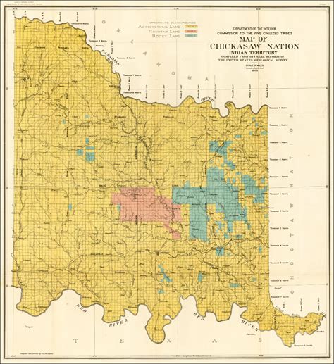 Map of the Chickasaw Nation - compiled and drawn by R L McAlpine