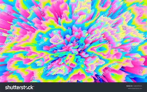 Color Splash 3d Wallpaper Hypnotic Psychedelic Stock Illustration ...