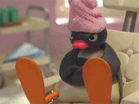 When someone ask if you are mad | Pingu memes, Cartoon memes, Cute memes