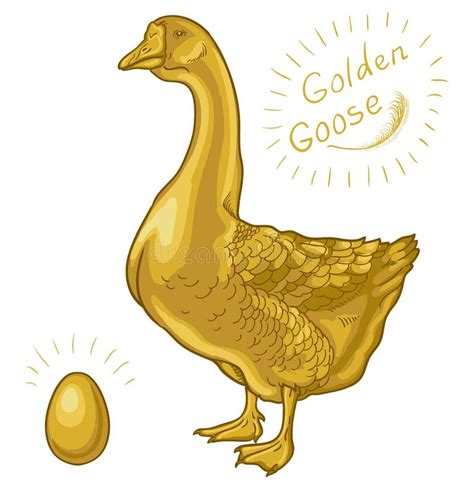 Goose with Golden Egg stock illustration. Illustration of gain - 16025829