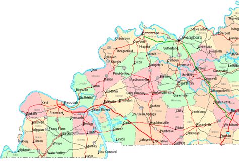 Online Map of Western Kentucky