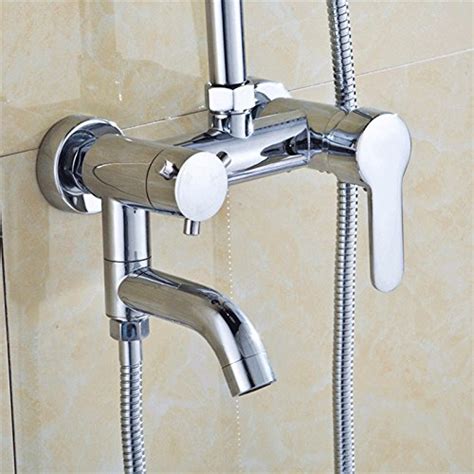 21% OFF on Generic Wall Mount Hot/Cold Shower Mixer Faucet Chrome Brass Waterfall Bathroom Sink ...