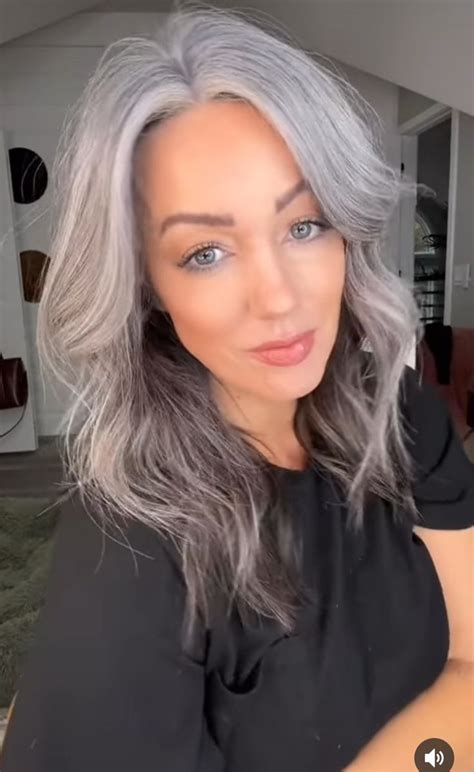 Pin by Lisa Jagodnik on Growing out grey | Gray hair beauty, Grey hair transformation, Grey ...