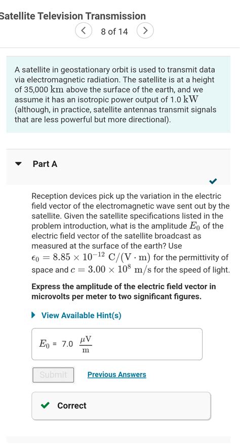 Solved Satellite Television Transmission A | Chegg.com