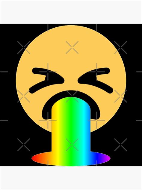 "rainbow puke emoji" Art Print for Sale by gossiprag | Redbubble