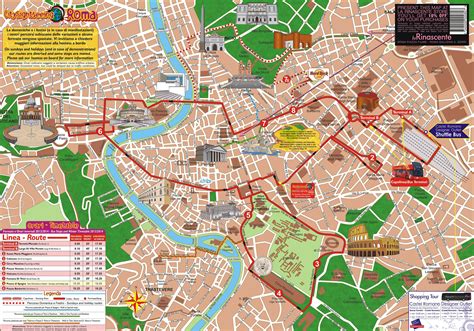 Map of Rome tourist attractions, sightseeing & tourist tour