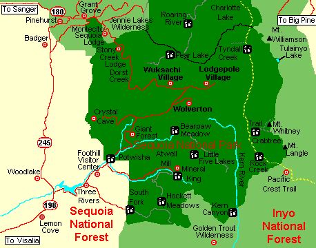 Sequoia National Park Area Map