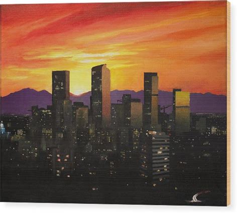 Denver Skyline Painting at PaintingValley.com | Explore collection of Denver Skyline Painting