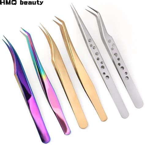 Professional Stainless Steel Eyelash Extension Tweezers Set, High ...