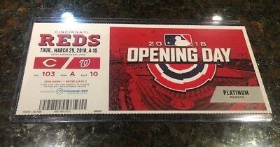 2018 Cincinnati REDS *OPENING DAY* Ticket Stub - SEASON TICKET HOLDER Platinum | eBay