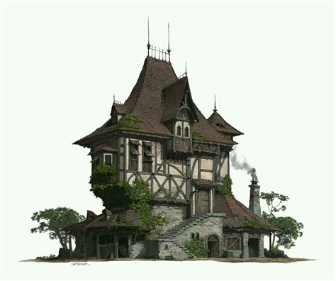 Pin by Marcus Meler on my plan | Fantasy house, Medieval houses, Environment concept art