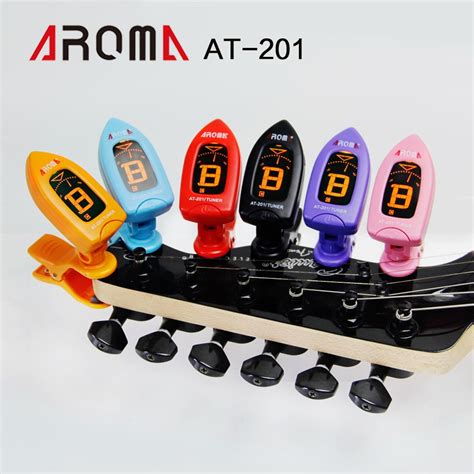 AROMA AT 201 Clip on Mini Chromatic Tuner Guitar Tuner Violin Tuner Ukulele Tuner-in Guitar ...