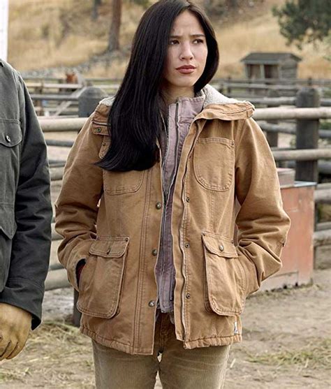 Yellowstone Monica Dutton Jacket With Fur Collar - USA Jacket